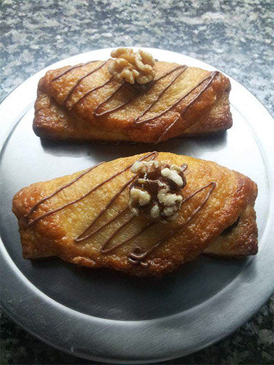 Sfoglie cioccolato e noci